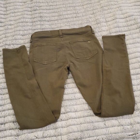 Army green Rag & bone skinny jeans size 25 - Picture 7 of 11